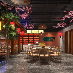 中式中餐厅3D模型下载